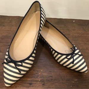 J.Crew Stripe Ballet Flats